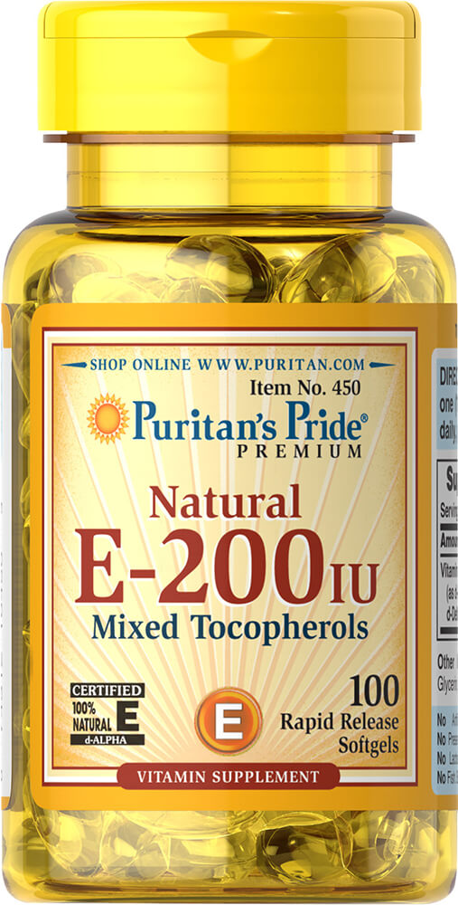 Vitamin E-200 iu Mixed Tocopherols Natural