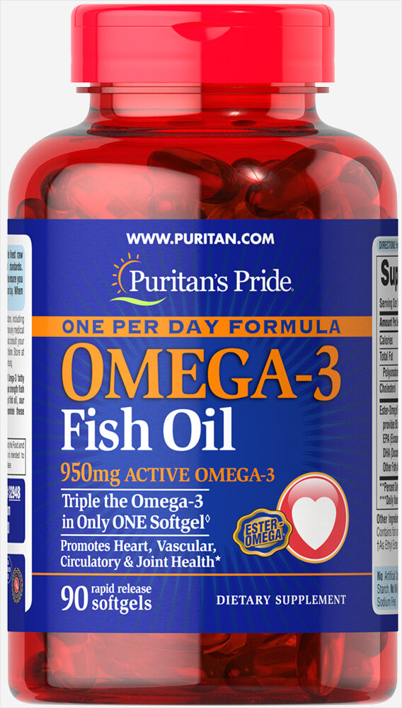 One Per Day Omega-3 Fish Oil 1360 mg (950 mg Active Omega-3)