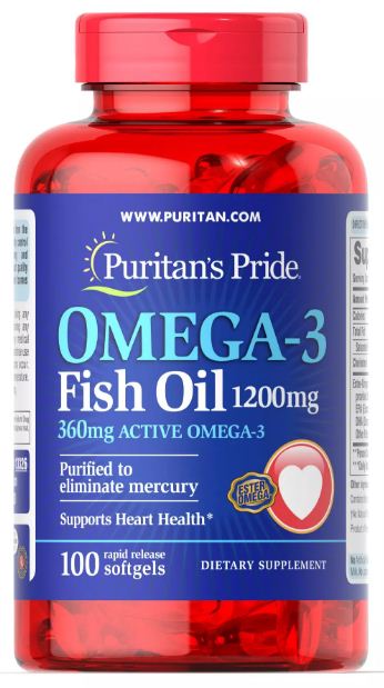 Omega-3 Fish Oil 1200 mg (360 mg Active Omega-3)