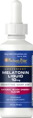 Melatonin Liquid 10 mg Black Cherry Flavor