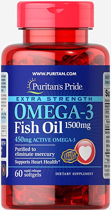 Extra Strength Omega-3 Fish Oil 1500 mg (450 mg Active Omega-3)